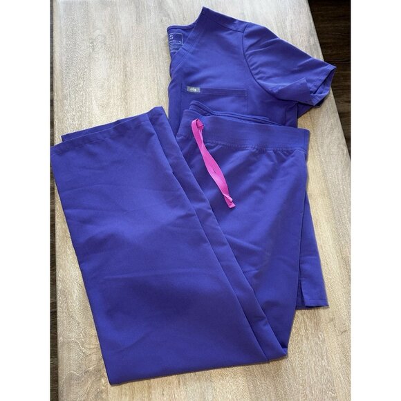 Figs SET Amethyst Scrubs Top and Bottom Size XL Livingston + Catarina - Picture 1 of 7